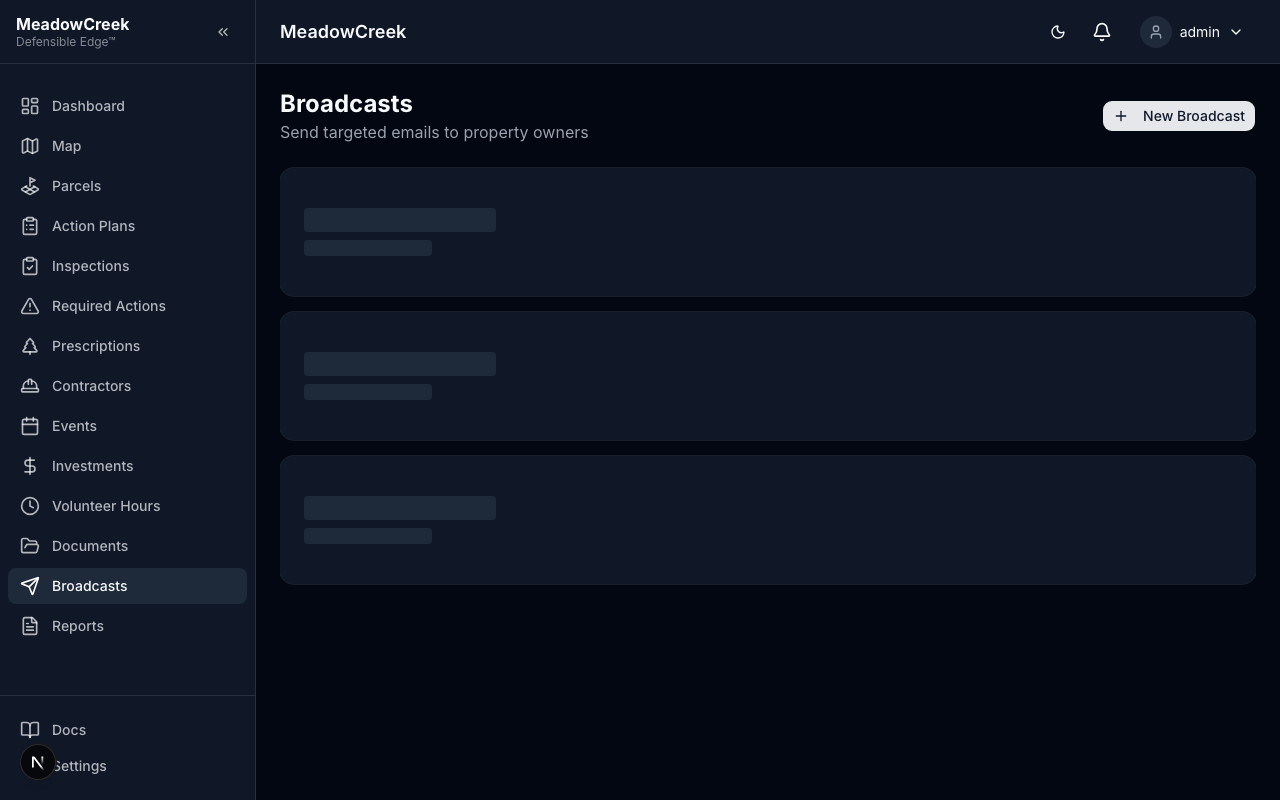 Broadcasts list