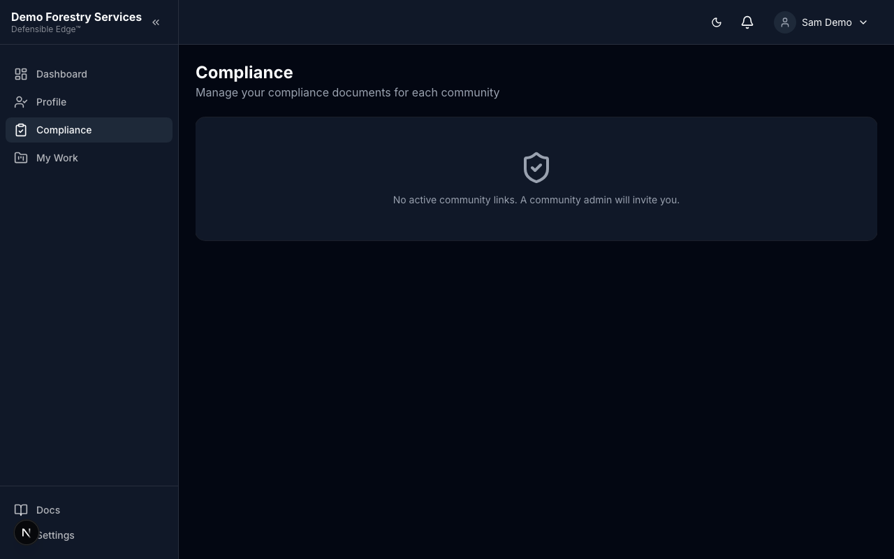 Compliance page
