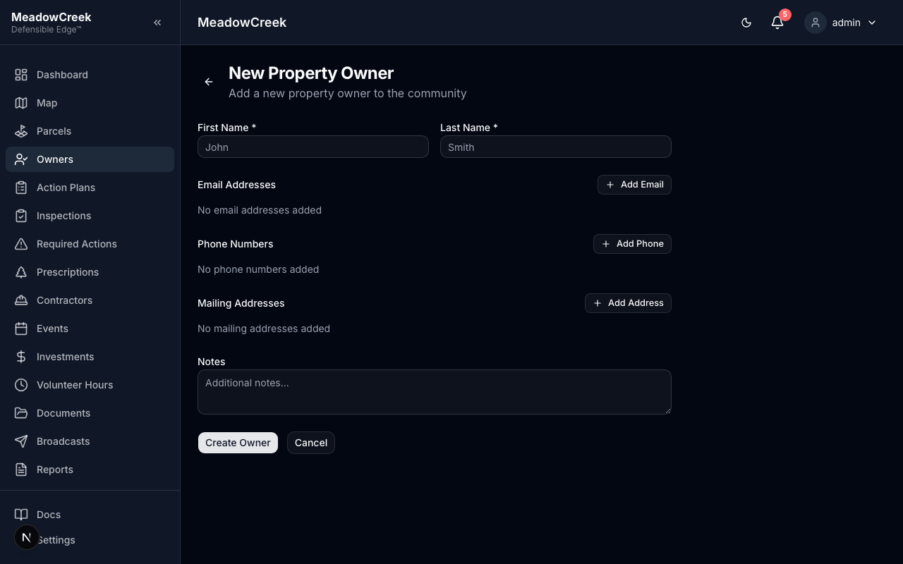 New resident form